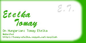 etelka tomay business card
